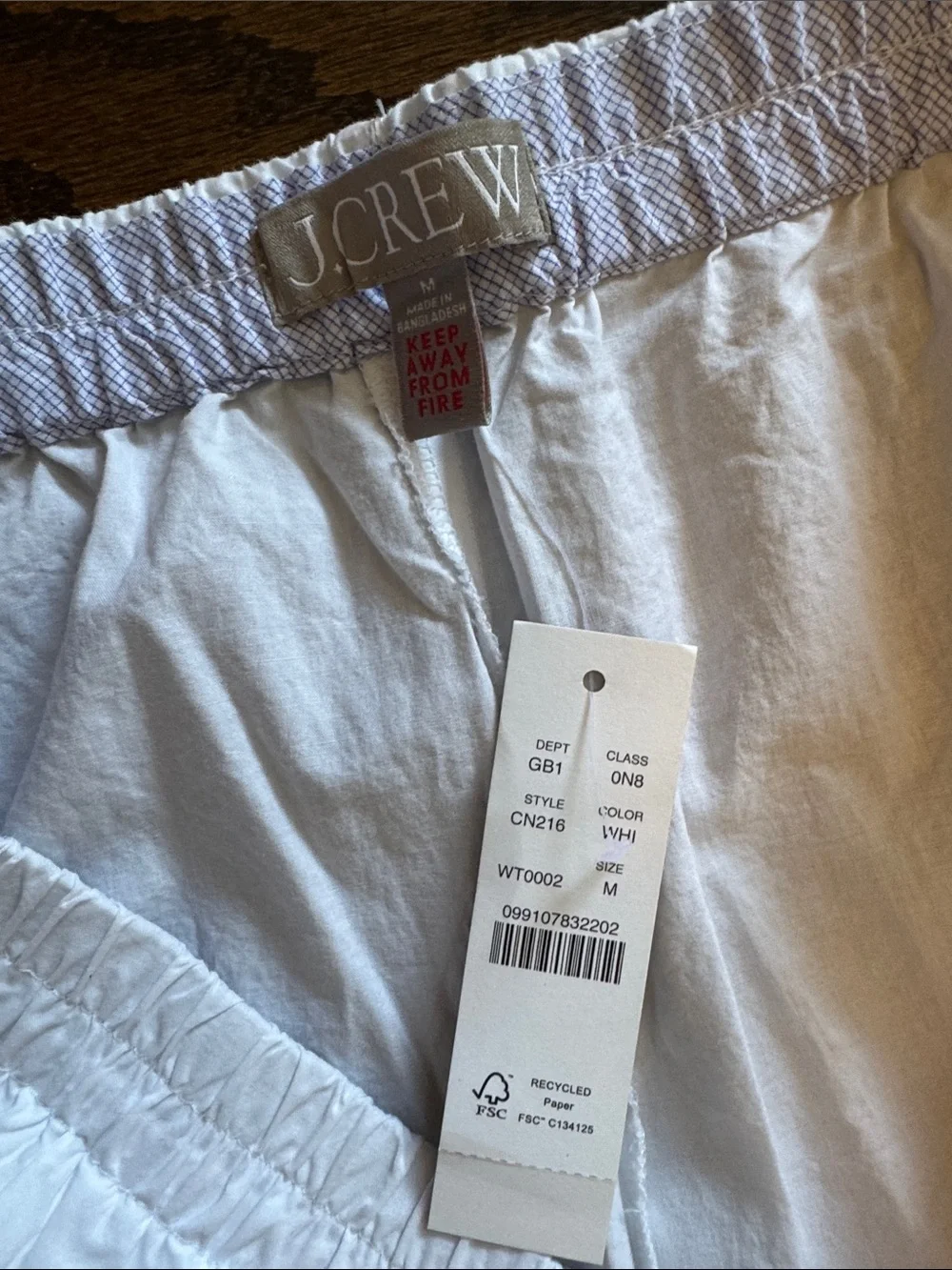 J. Crew White Women’s Pajama Drawstring Pants